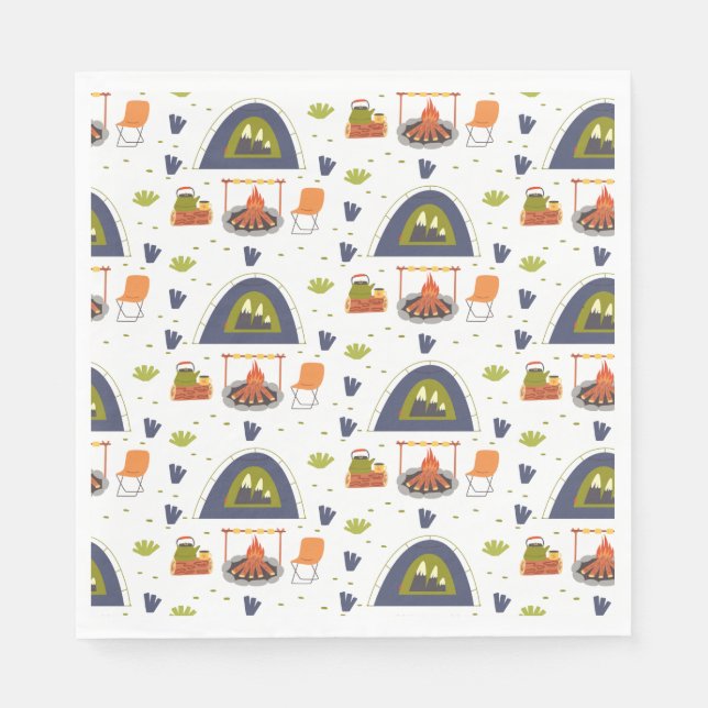 Cute-familjekampanj, motorbrand och tält pappersservett (Framsidan)