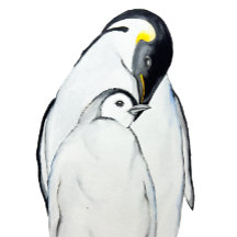 Cute-familjen av kejsare penguins T-Shirt