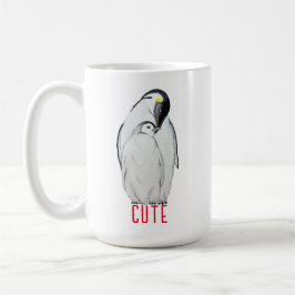 Cute-familjen av kejsare penguins T-Shirt Kaffemugg