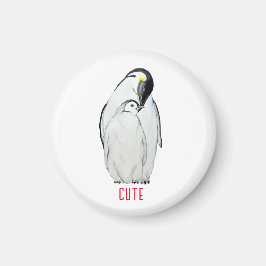 Cute-familjen av kejsare penguins T-Shirt Magnet