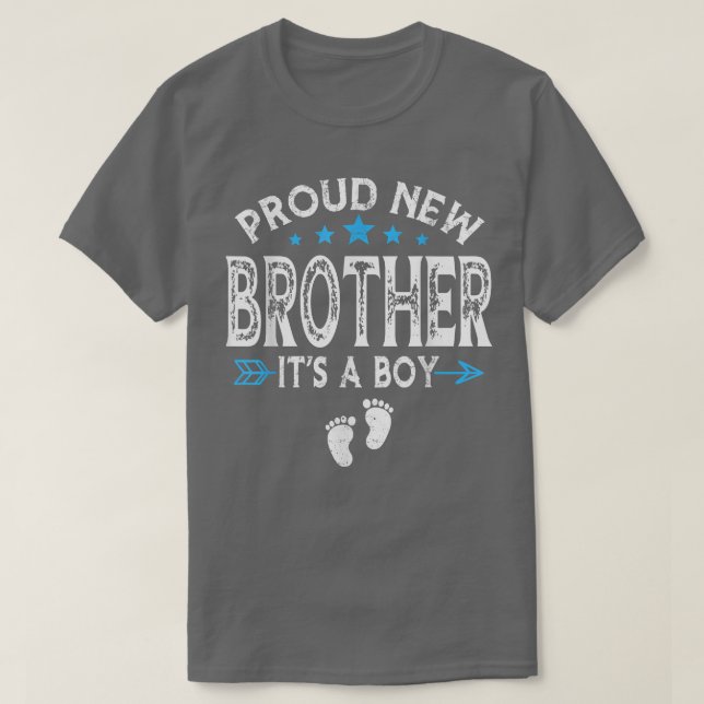 Cute Family Gender Reveal Proud New Brother. T Shirt (Design framsida)