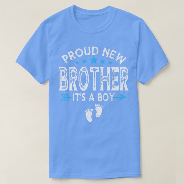 Cute Family Gender Reveal Proud New Brother. T Shirt (Design framsida)