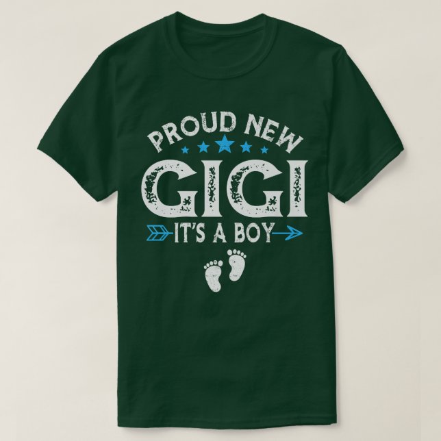 Cute Family Gender Reveal Proud New Gigi Det är en T Shirt (Design framsida)