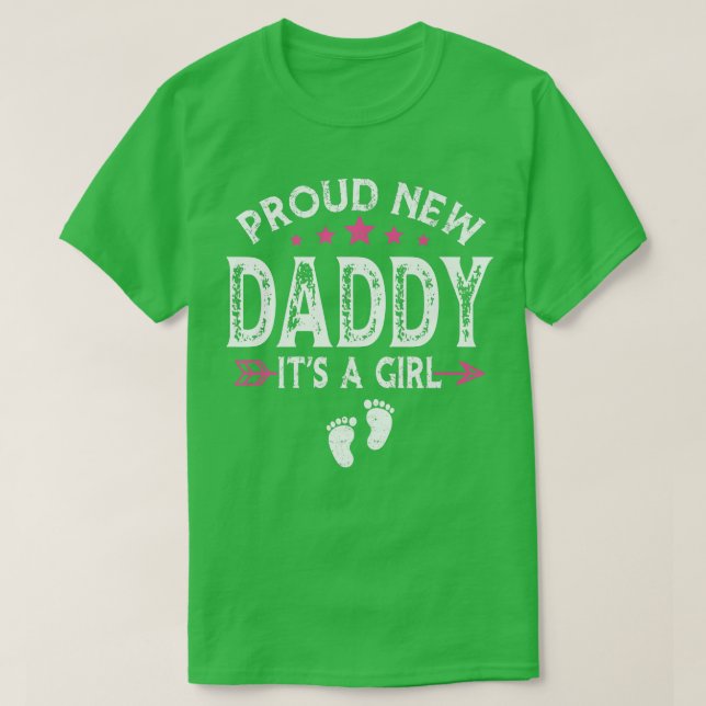 Cute Family Gender Reveal Proud New Pappa Det är A T Shirt (Design framsida)
