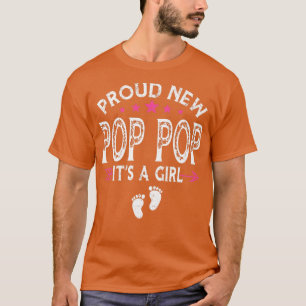 Cute Family Gender Reveal Proud New Pop Pop Det är T Shirt