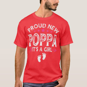 Cute Family Gender Reveal Proud New Poppa Det är A T Shirt