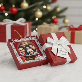 Cute Family Jul - Globe Photo Snö Julgransprydnad Keramik