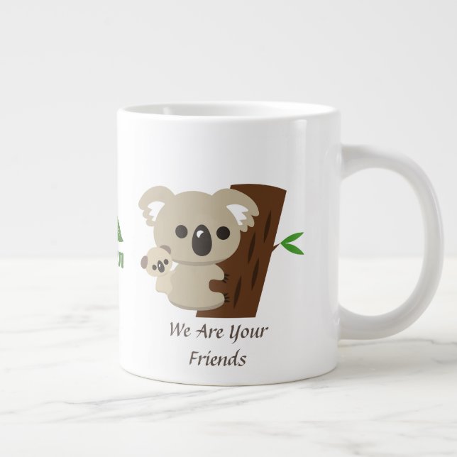 Cute Family Mor Koala Bear med Baby Jumbo Mugg (Höger)