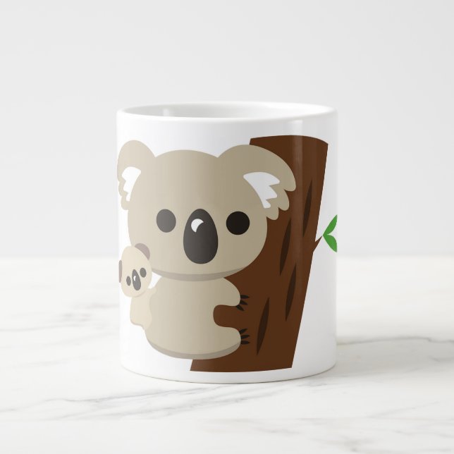 Cute Family Mor Koala Bear med Baby Jumbo Mugg (Framsidan)