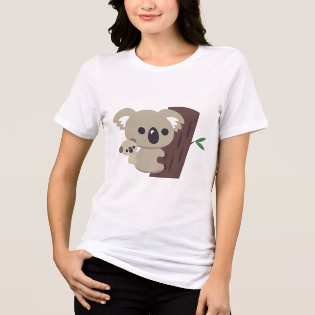 Cute Family Mor Koala Bear med Baby T Shirt (Framsida)