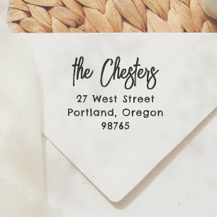 Cute Family Namn och Adress Självfärgande Stämpel