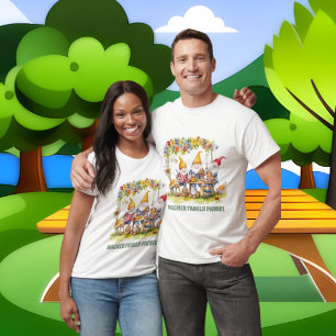 Cute Family picnic-gnomes add namn T Shirt
