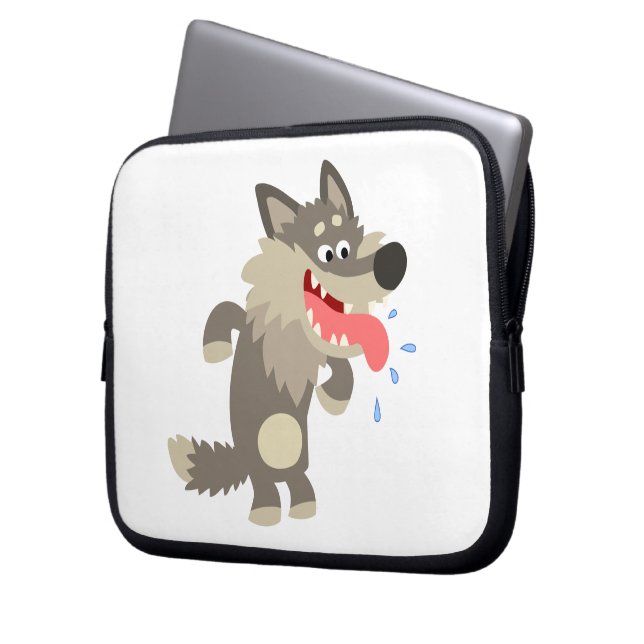 Cute Famous Tecknad Varg Laptop sleeve (Framsidan Vänster)