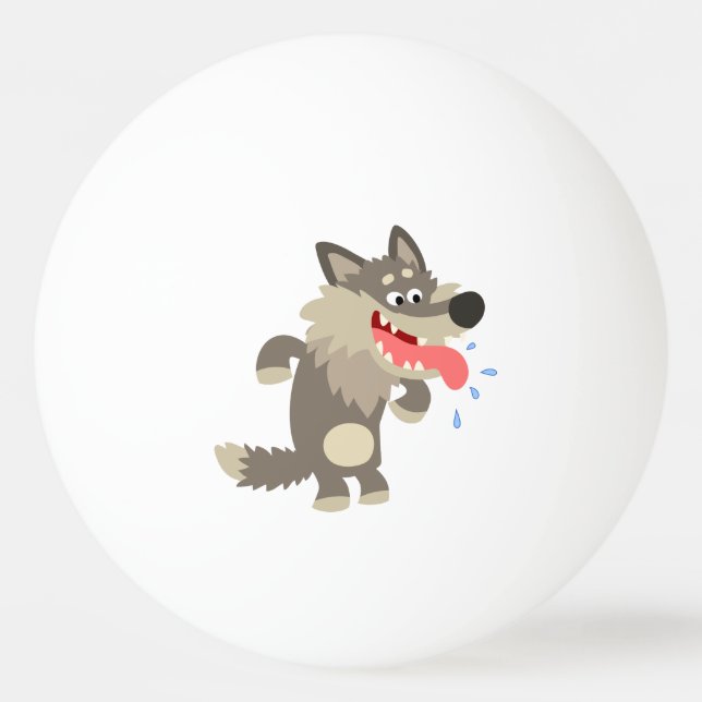 Cute Famous Tecknad Varg Ping Pong Boll (Framsidan)