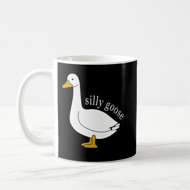 Cute Fånig Goose Ugly Julafton Funny Goose Trendig Kaffemugg (Vänster)