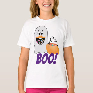 Cute Fånig Halloween Ghost Pumpkin Boo Kids T Shirt