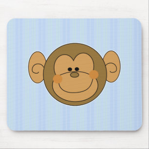 Cute Fånig Monkey Ansikte Musmatta