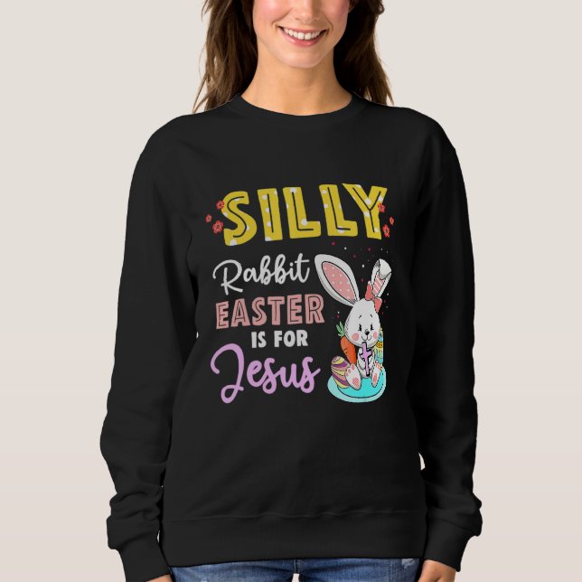 Cute Fånig Rabbit Påsk är för Jesus kristna B T Shirt (Framsida)