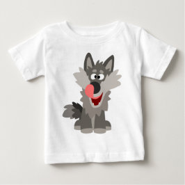 Cute Fånig Tecknad Varg Baby T-Shirt