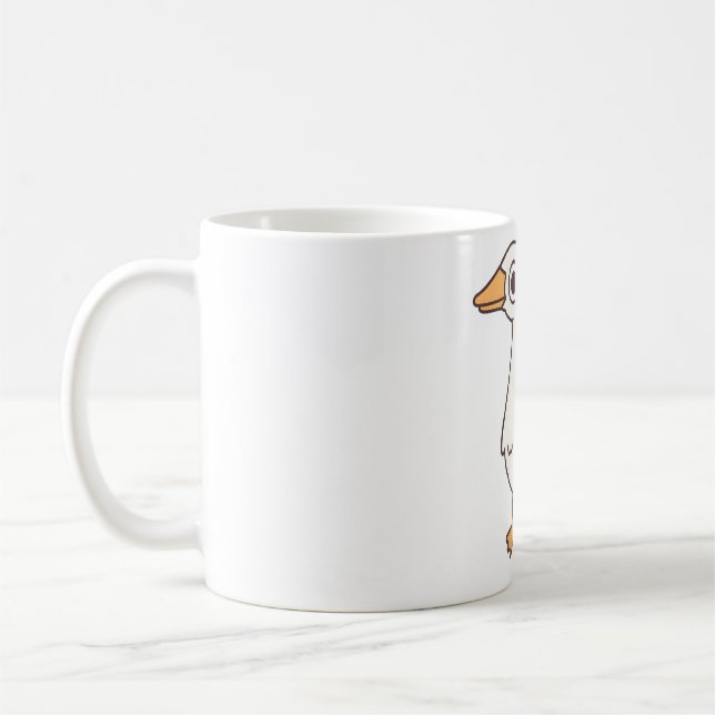 Cute Fånig Tittar Goose Kaffemugg (Vänster)