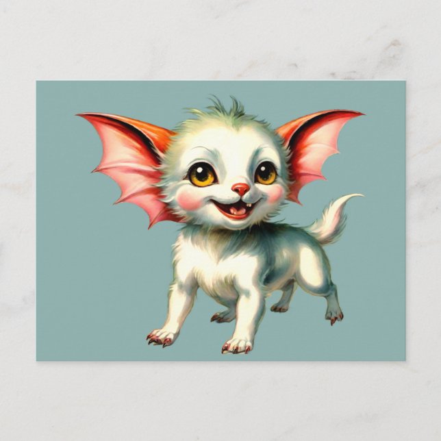 Cute Fantasy Animal Postcard Vykort (Framsida)