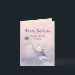 Cute Fantasy Birthday Friend Mouse Dandelion Kort<br><div class="desc">Cute Fantasy Mouse sprängde en Dandelion. Underbart födelsedagskort för den vän som kärlek fantasi,  djur,  möss,  dandeleon</div>