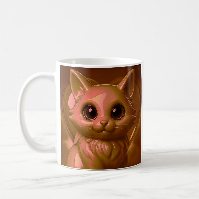 Cute Fantasy Cat Kaffemugg (Vänster)