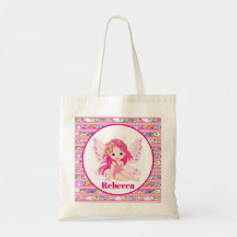 Cute Fantasy Fairy add namn tote