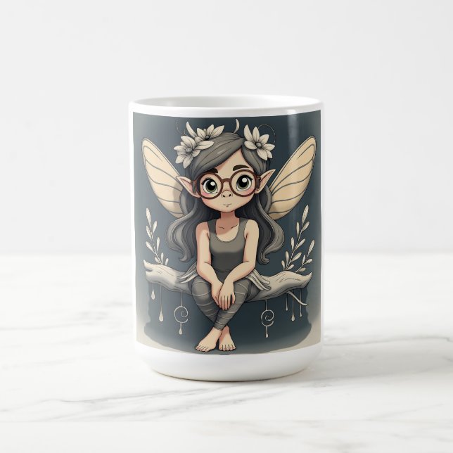 Cute Fantasy Fairy Kaffemugg (Center)