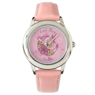 Cute Fantasy Fairy on Måne Custom Name Armbandsur