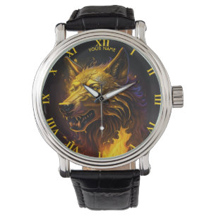 Cute Fantasy Magic Golden Varg Armbandsur