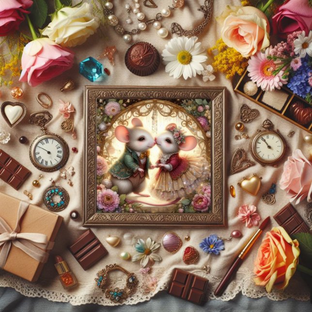 Cute Fantasy Mce i Kärlek Christian Valentine Julkort (Skapare uppladdad)