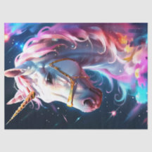 Cute Fantasy Rainbow Unicorn Birthday Gift Wrap