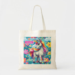 Cute fantasy Unicorn add namn Tygkasse