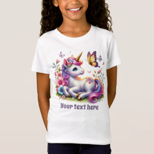 Cute fantasy Unicorn Girl anpassade T Shirt