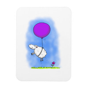 Cute får lustig tecknad magnet