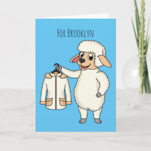 Cute Får med tecknaden jacka Kort