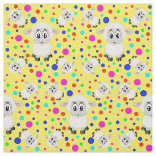 Cute fårfärgad polka dot baby killingar i daghem tyg
