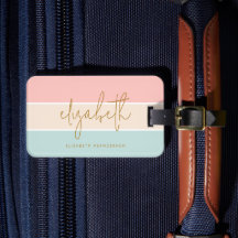 Cute Färg Block Pastel Rosa Gult Blue Rand