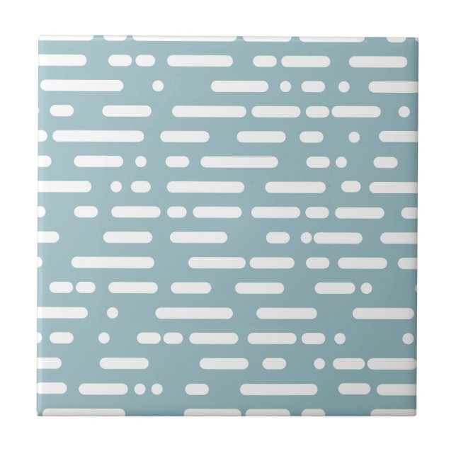 Cute färg ljusblå och vit Abstrakt Modern Kakelplatta (Framsidan)