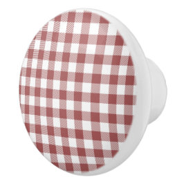 Cute färg red and white struktur plaid dresser knopp