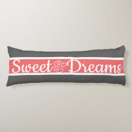 Cute Färg Stripe Grått och Rosa Mönster Kroppskudde