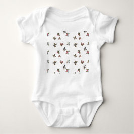 Cute-färgad blommigt t shirt