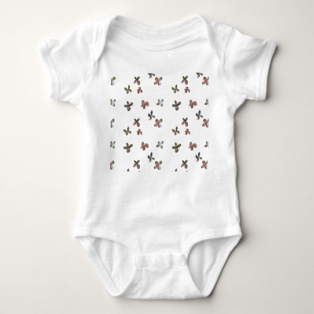 Cute-färgad blommigt t shirt (Framsida)