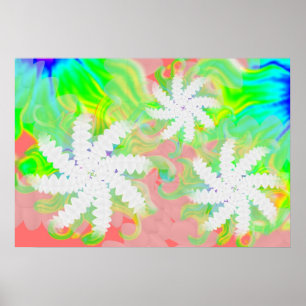 Cute Färgad Teth Smile Tandvård Poster