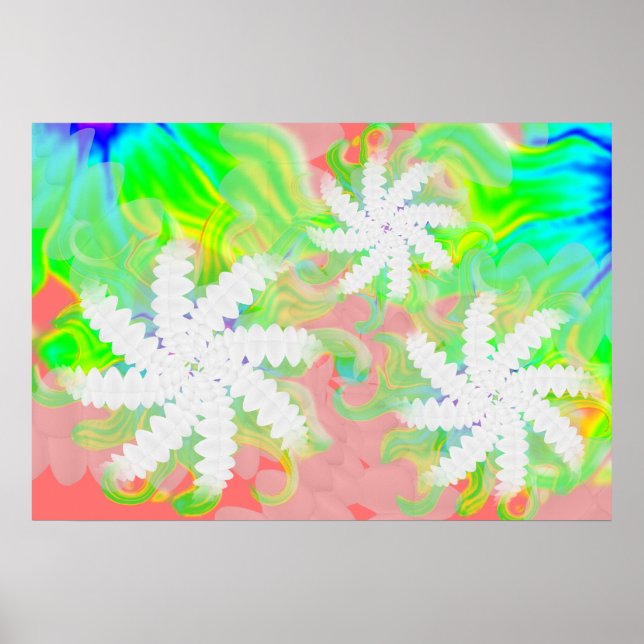 Cute Färgad Teth Smile Tandvård Poster (Framsidan)