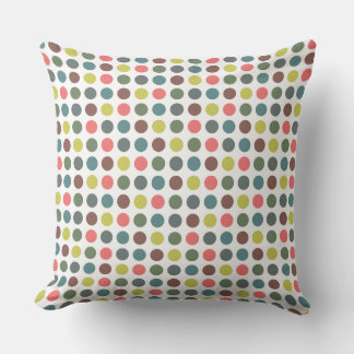 Cute färglös 70-tal mönster med polka dots kudde