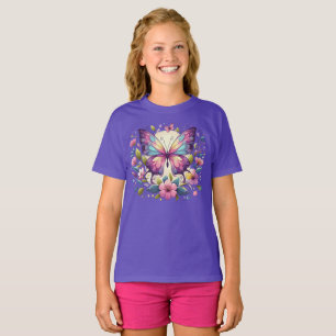 Cute, färglös fjäril t shirt