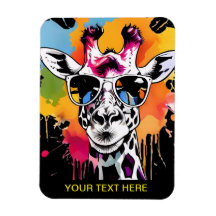 Cute färglös Giraffa med solglasögon stänk