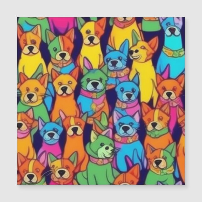 Cute färglös hundar lycklig hundar (Framsida)